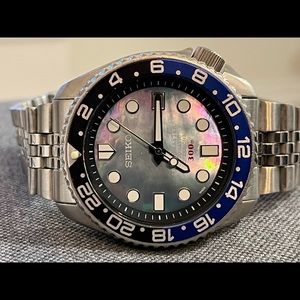 Seiko Scuba 150m Batman marinemaster upgrade automatic watch